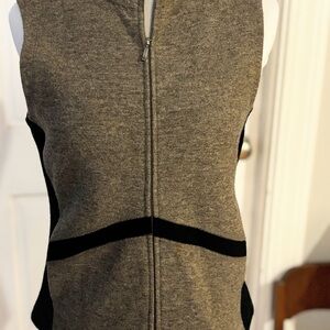 Ibex Beige Wool Vest with Black Detailing